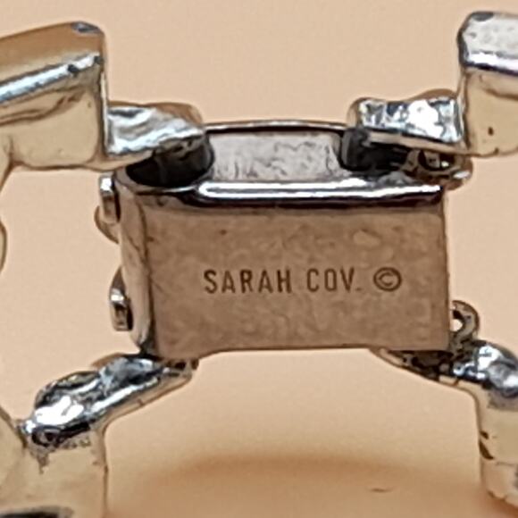 Vintage Sarah Coventry Set: Bracelet Clip Earrings, Frozen Lace, 1970s - Picture 7 of 10